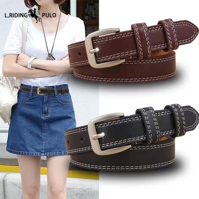 Belt for Women Durable Belt for Women Pants Versatile Korean Style Hot Sale Retro Fashion Real Buckle Decorative Belt