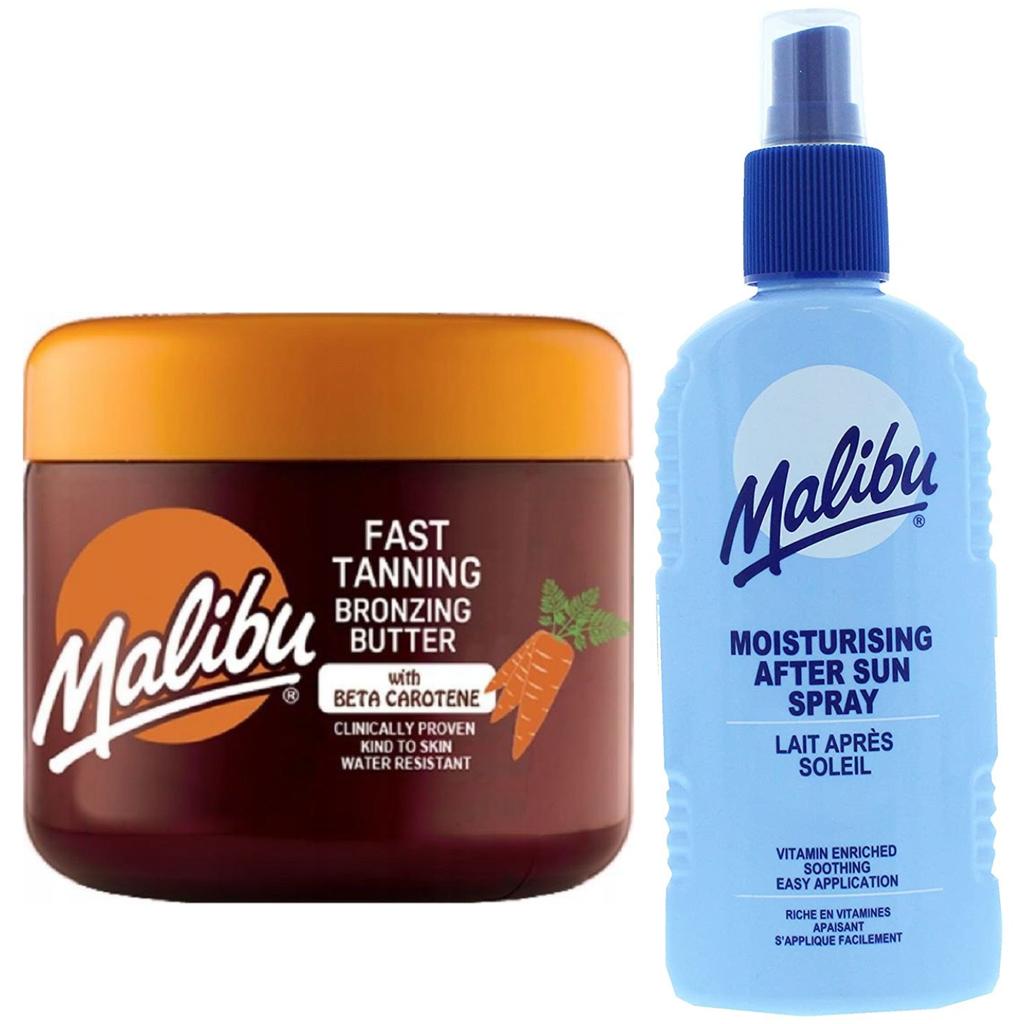 Malibu Tanning Accelerator 300ml + After Sun Spray Balm 200ml