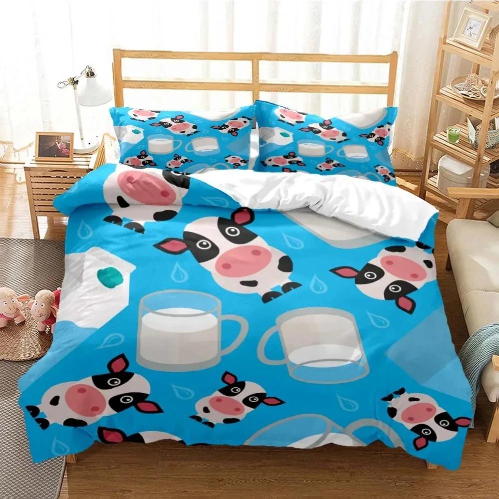 Cartoon Cute Print Digital Print Polyester Bedding Sets  Covers Boys Bed Linen Set Teens Bedding Set