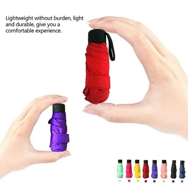 Portable Super Mini Pocket Compact Sun Anti UV 5 Umbrella Folding Rain Windproof Travel