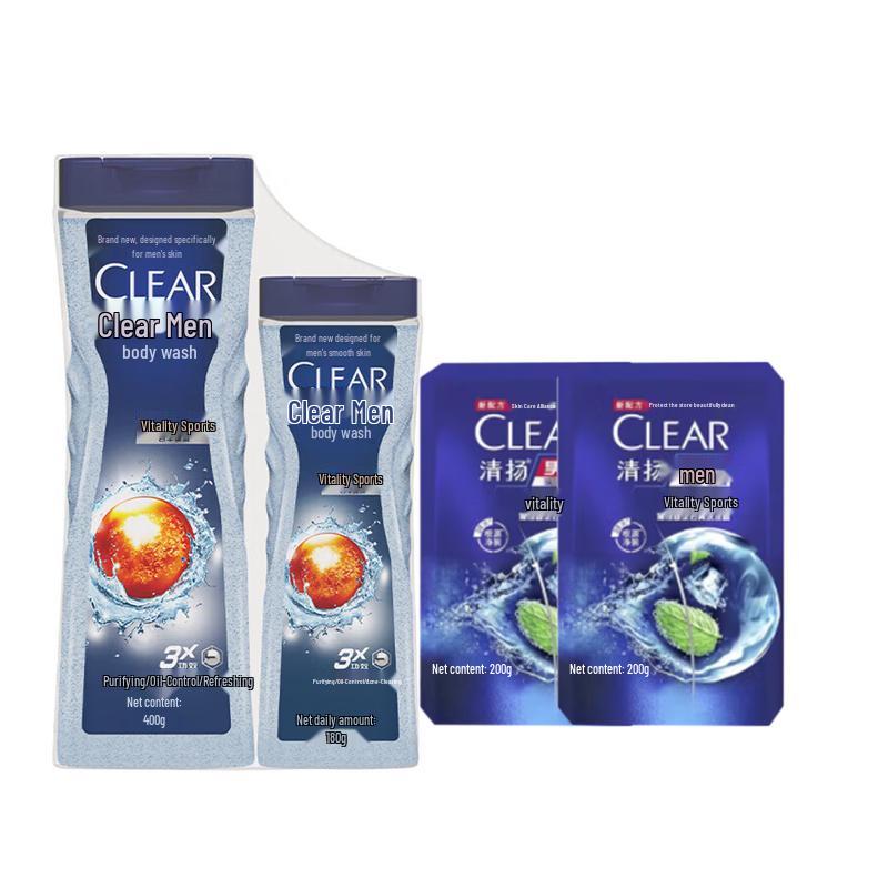 

CLEAR Men s Sport Body Wash & Shampoo Bundle