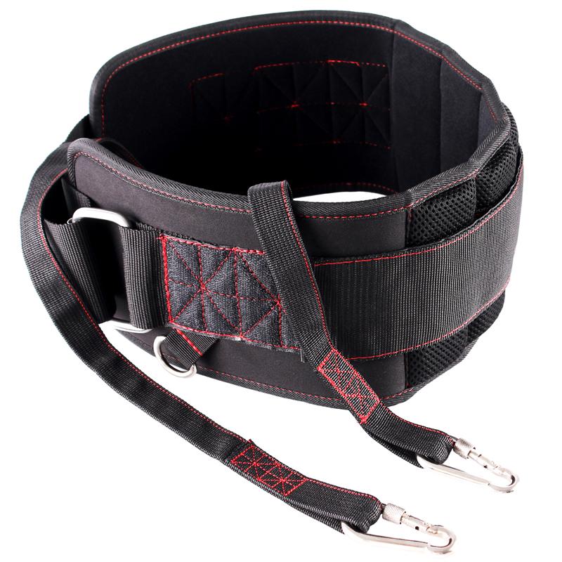 

Pull Up Dip Belt For Strength Training Comfortable Neoprene Waist Support Thick Layer Bodybuilding Sport Safety Squat waist (80-110cm) червоний