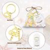 Gold Keychain Crystal Bottle Opener: Party, Wedding Gift & Guest Souvenir Set