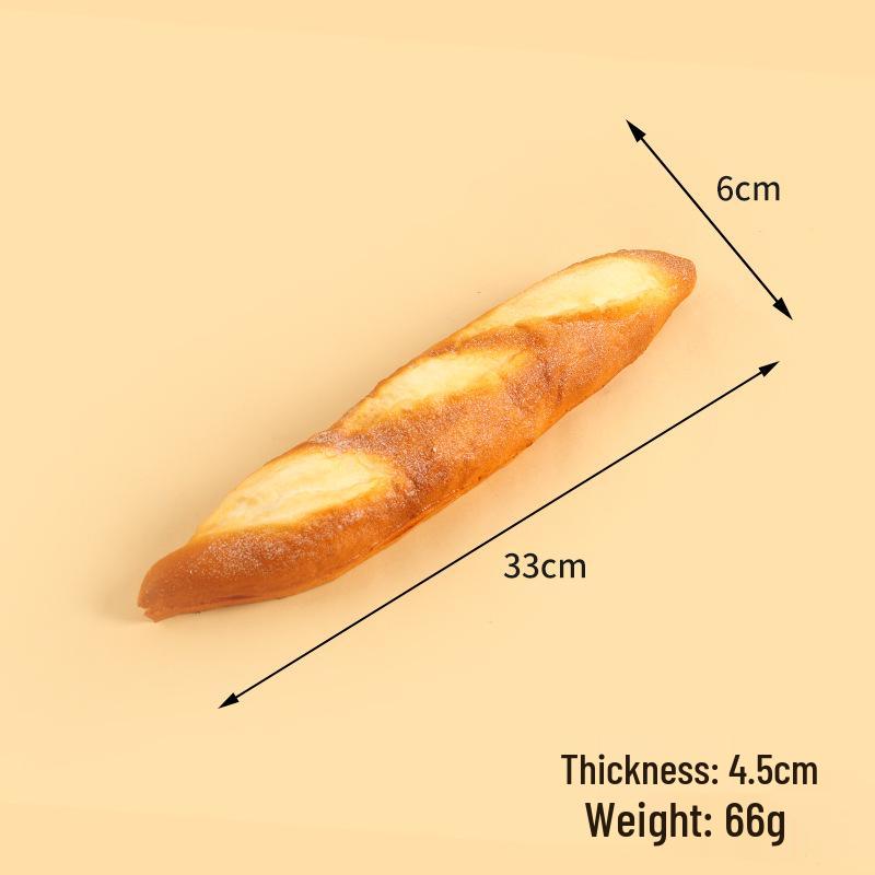 Baguette e Bruco in PU Sintetico, Oggetto di Scena per Esposizione, Decorazione o Servizi Fotografici