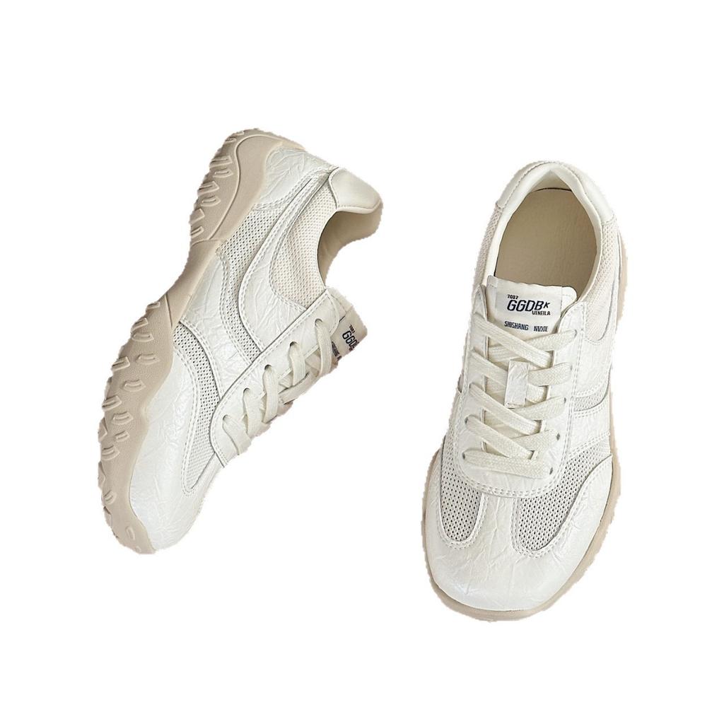 Leather mesh breathable German training shoes women's 2025 summer new versatile soft-soled Forrest Gump shoes sports and leisure board