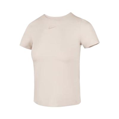 As W Nk Df Ss Top Bequemes einfarbiges Kurzarm-T-Shirt Damen Tops HQ8080-104
