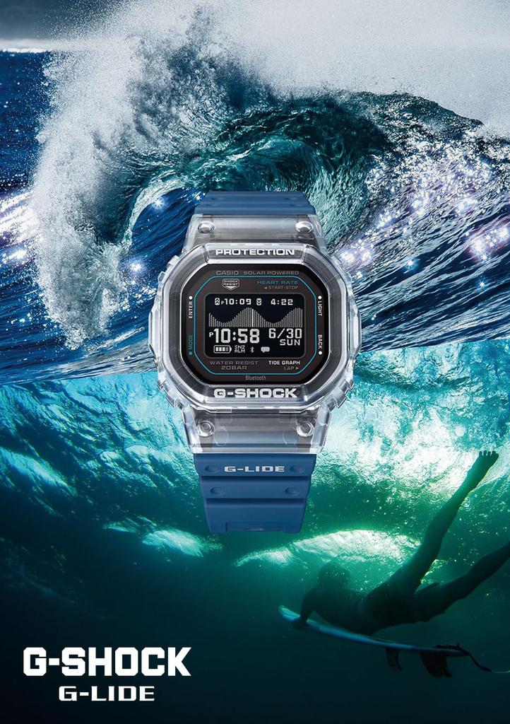 Casio G-SHOCK G-LIDE Heart Rate Monitor with Bluetooth GBX-H5600-2JR Men's Blue