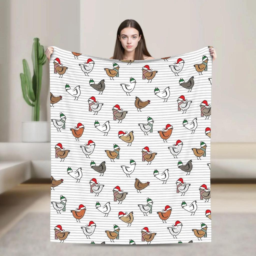 Soft Flannel Christmas Gnome Socks Blanket for Kids Buffalo Plaid Decorative Throw for Bed Sofa Home