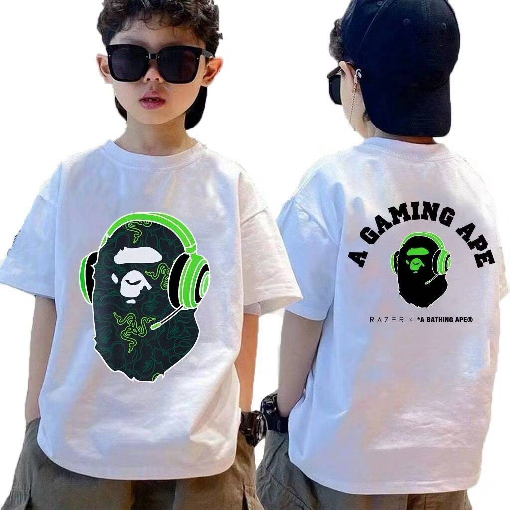 

NELY модна тенденція Bape дитяча футболка хлопчики Baju Perempuan Murah сорочка унісекс топ з коротким рукавом 130