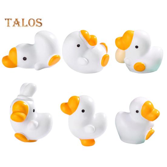 

6 шт. Миниатюрные фигурки гусей из смолы, миниатюрные белые статуэтки гусей, бонсай, украшение для кашпо в виде гуся для микроландшафтного сада, декор для фей 6pcs