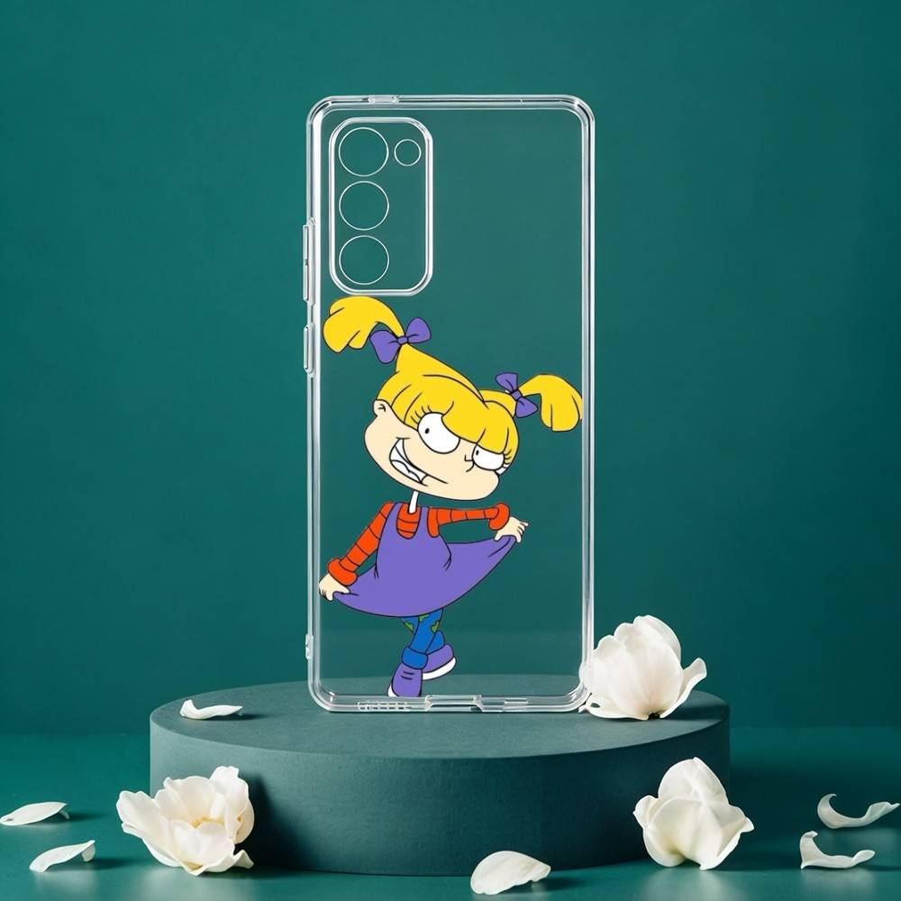 Funny Cartoon R-Rugrats Phone Case For Samsung Galaxy S24 S25 S23 S22 S21 Plus S24 S25 Transparent Cover Case