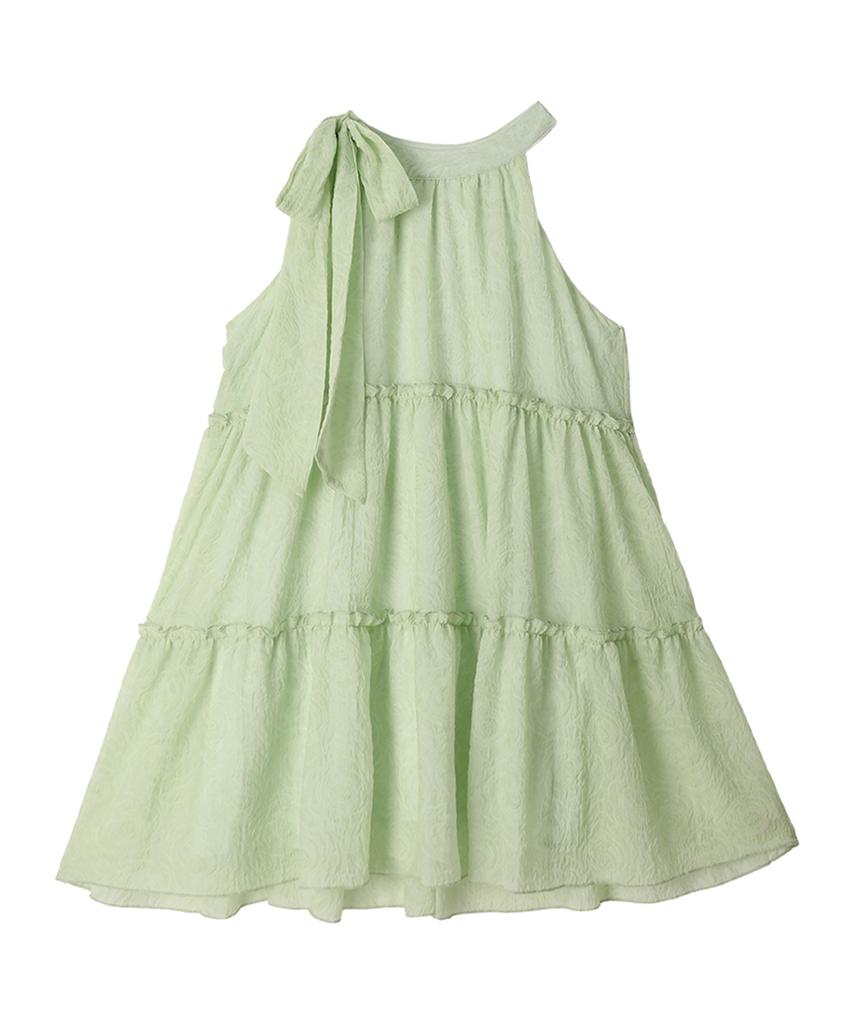 Bikini Bender Sehi'S Ribbon Halter Mini Dress - Melon