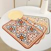 Vintage Leder Tischmatte Einfach Wasserdicht Ölbeständig Hitzebeständig PVC Platzdeckchen Teller Schüssel Hitzeschutzmatte Leichter Luxus Raumdekor