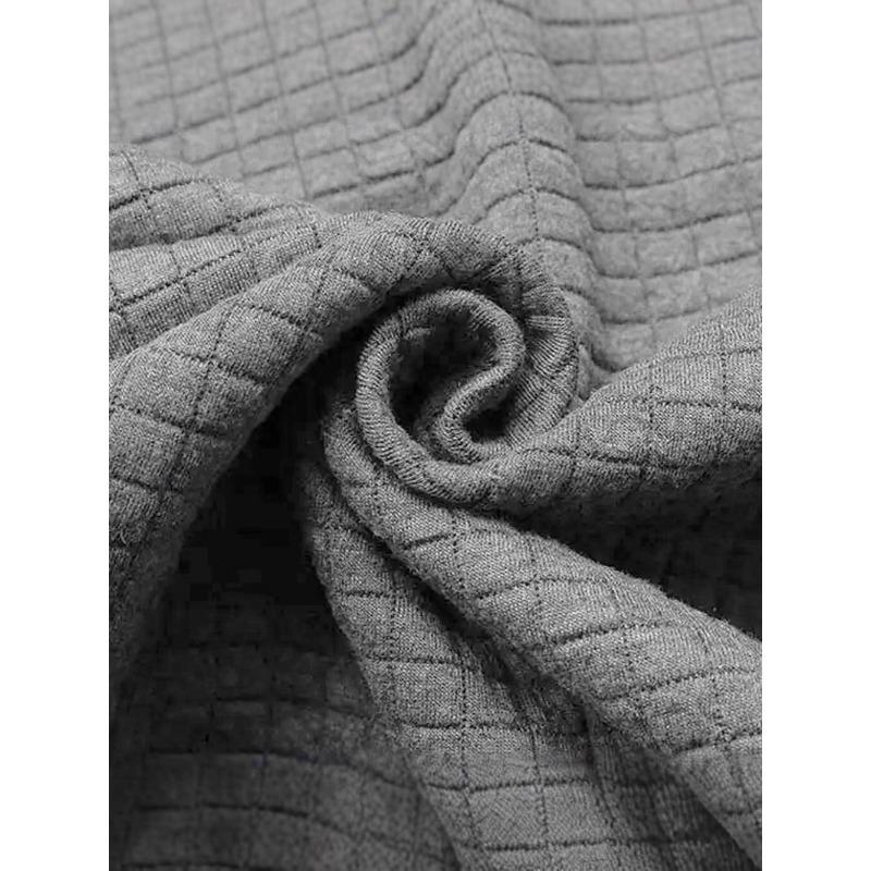 Men's Casual Pullover Jacquard Hoodie with Checkered Hood Jackets & Coats Men’s