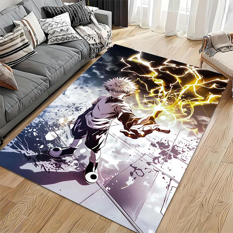 Anime Boy with Lightning Power suitable as a non-slip mat for the living room or bedroom sofa