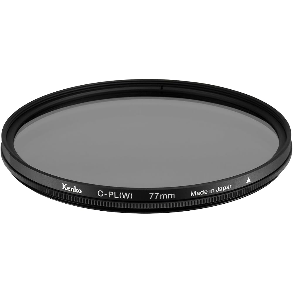 Kenko PL Filter Circular PL(W) 77mm for Contrast and Reflection Adjustment, Slim Frame, 477144
