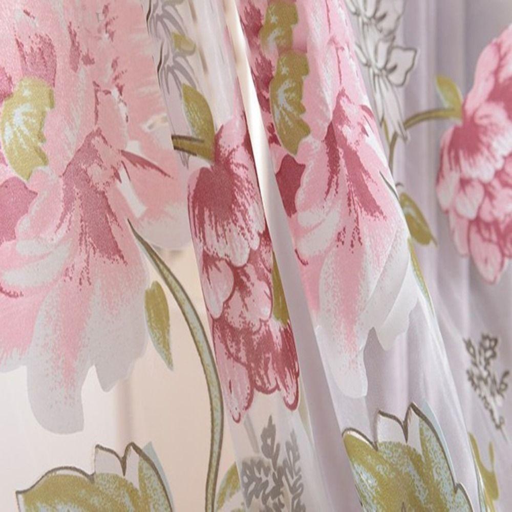 Romantischer Blumen Schlafzimmer Wohnzimmer Tüll Fenstervorhänge Heimdekoration Vorhang Transparente Vorhänge
