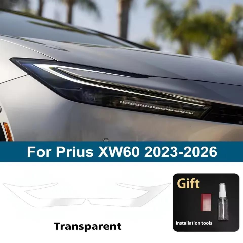2Pcs Pre-Cut for Toyota Prius XW60 -2026 Car Clear PPF TPU Sticker Transparent Black Headlight Protective Film Accessories