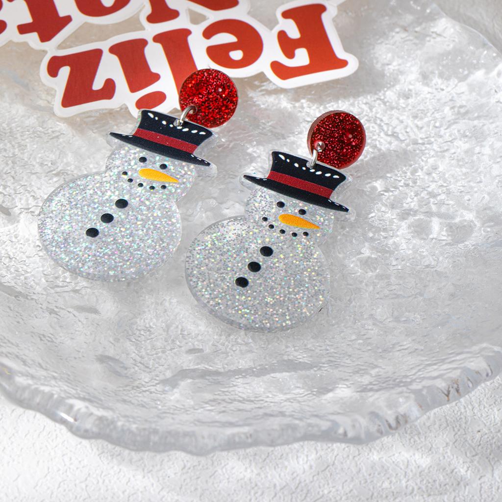 Feine Blitz Cartoon Süße Weihnachtsmann Acryl Ohrringe, Lustige Kreative Design Ohrringe Für Frauen