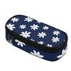 Pencil Pouch Large Capacity Printed Zipper Closure 300D Polyester with Mesh Pocket Removable Divider and Pen Slots for Boys Girls