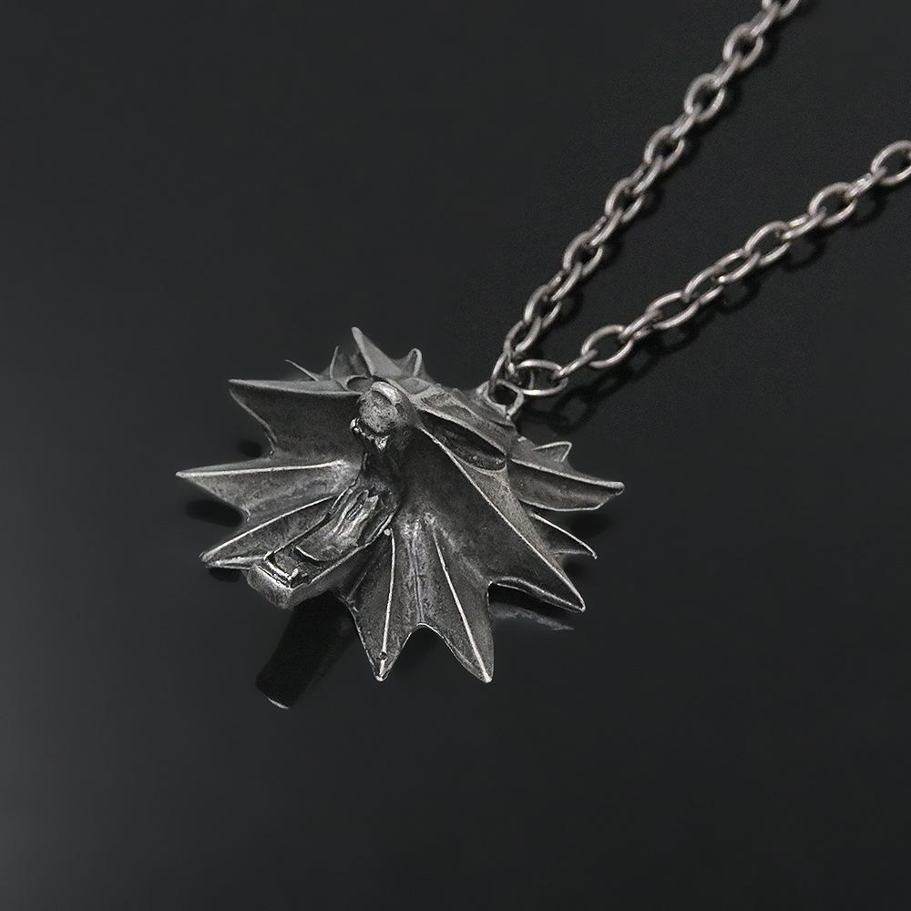 European and American Trends Zinc Alloy Wizard Wolf Head Wild Men Pendant Necklace Game Merchandise Commemorative Accessories