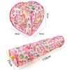 Foldable Long/Square Cat Tunnel Toy Summer Fruit Print Interactive Cat Tunnel with Rolling Ball Fun Pet Playground Cubes