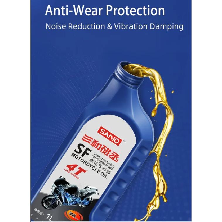 SANVO 4T SF Motorcycle Oil 10w30 Lubricant Anti-Wear Protection Noise Reduction for Enhanced Performance 0.9L