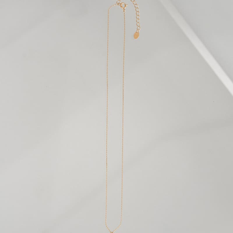 Modernlike 14k Gold-filled Silver Pink Quartz Crystal Heart Necklace