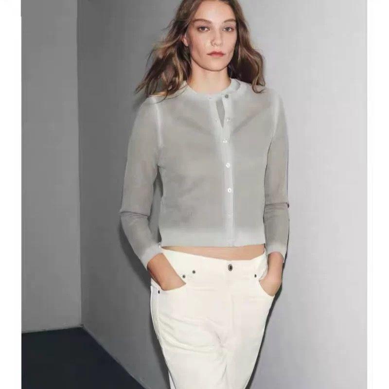 Zbzr Autumn New Women clothes Western Style Fashion Gradient Color round Neck Long sleeve Knitted Outerwear 2893159