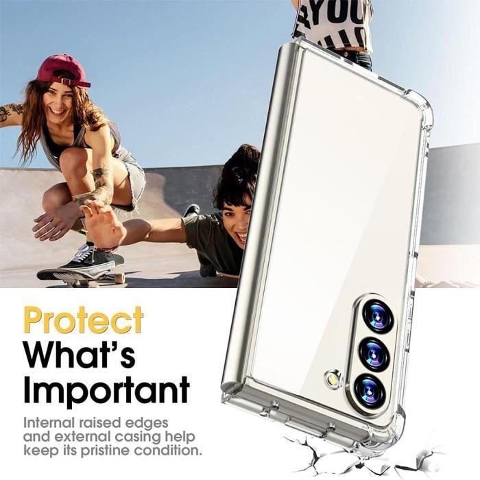 Coque pour Samsung Galaxy Z Fold 6 - Silicone Antichoc Anti Rayures Transparent Slim Coins Renforcés