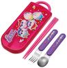 Skater Bento Trio and Made In Crayon 25 TACC2AG69329 Kids' Set, Chopsticks, Spoon, Fork, Kids' Cutlery, Antibacterial, Easy-Open Slide-Open Design,