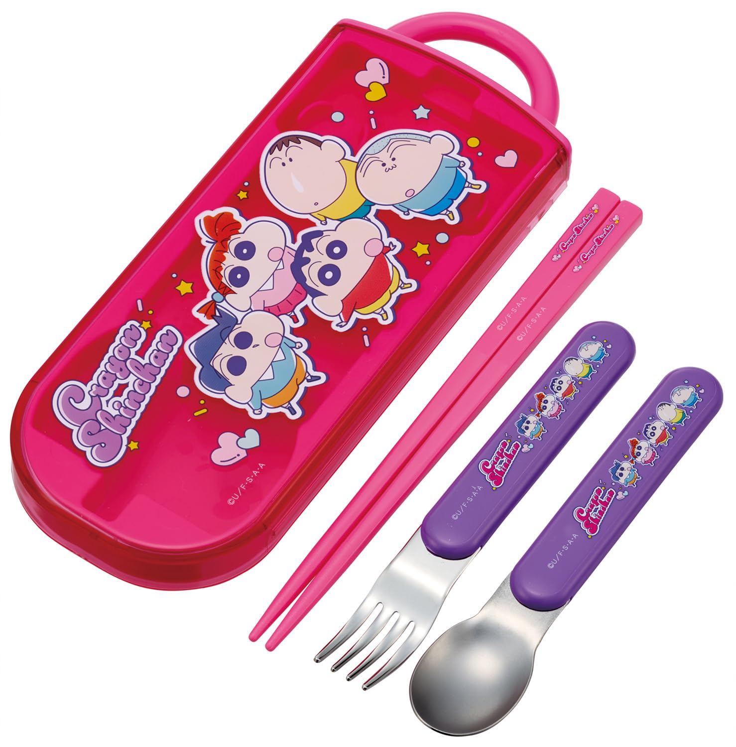 

Skater Bento Trio and Made in Crayon 25 TACC2AG69329 Kids Set, Chopsticks, Spoon, Fork, Kids Cutlery, Antibacterial, Easy-Open Slide-Open Design,