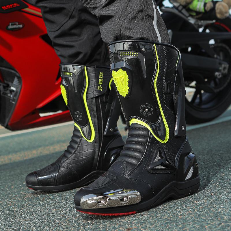 Waterproof Motorcycle Protective Boots Men Women Gear Shift Motorcycle Boots Mid-calf Motorbike Riding Shoes Winter Cycling Boot