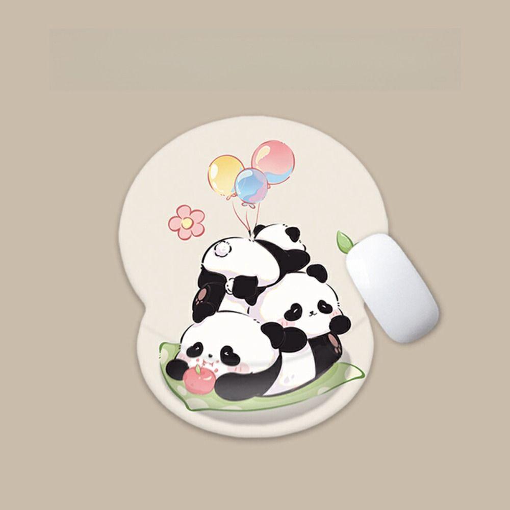 Panda Cartoon Keyboard Pad Wrist Rest 3D Mouse Pad 3D Antiskid Mice Mat Office Supplies