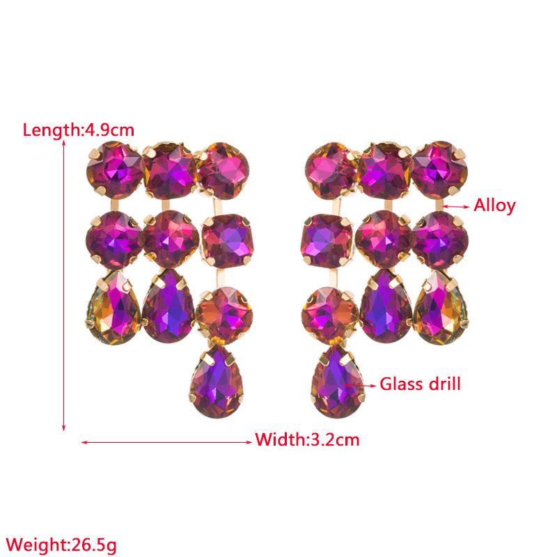 Women's Drop Earring Glass Crystal Geometric Exaggerated Premium Party Earrings