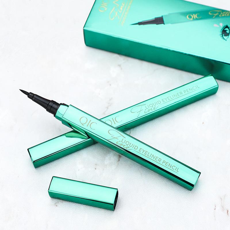 QIC malachite green eyeliner, eyeliner waterproof, oil-proof and non-smudging eyeliner pen, eyeliner pen, makeup