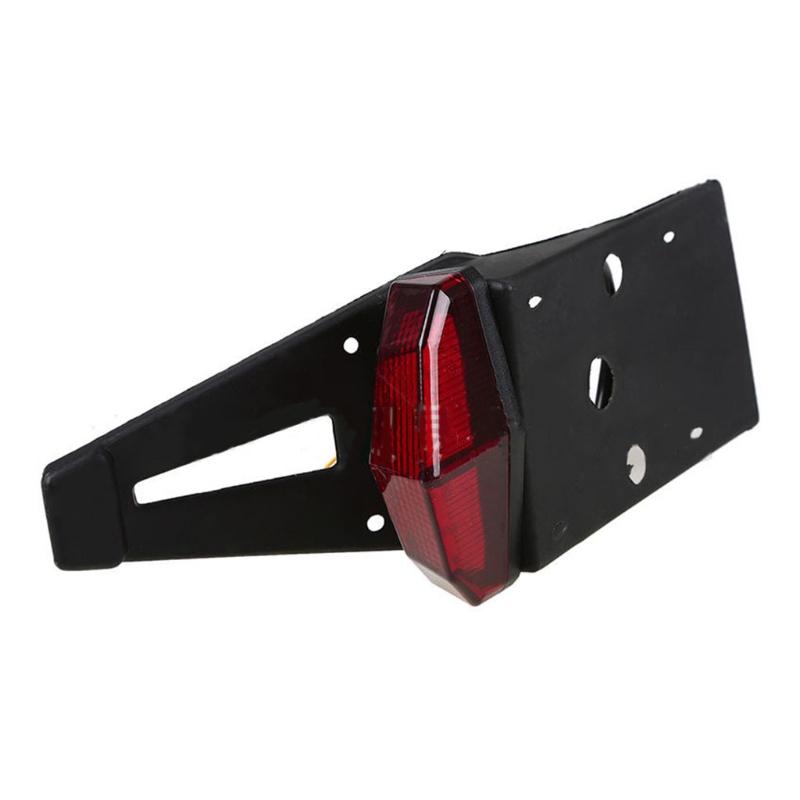 Motorcycle Rear Fender Tip LED Red Stop Brake Tail Light Universal