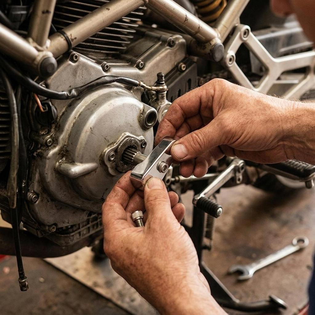 Motorrad Aluminium Neutralgang-Assistenz Modifikation Kompakte Ersatzhalterung für Harley Davidson Electra Glide Softail