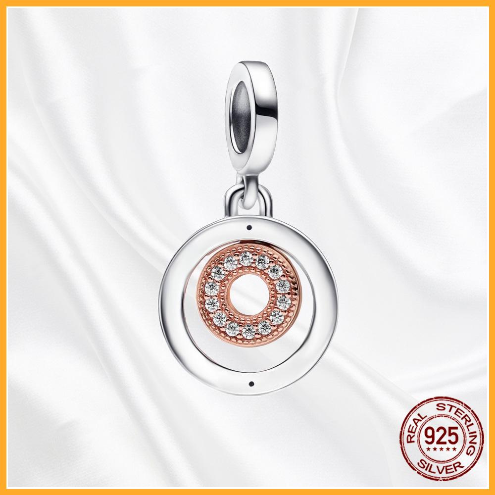 Authentic Sparkling Plata Copper Dangle Charms Fit Original Bracelet Beads Pendant Women Diy Jewelry Gift