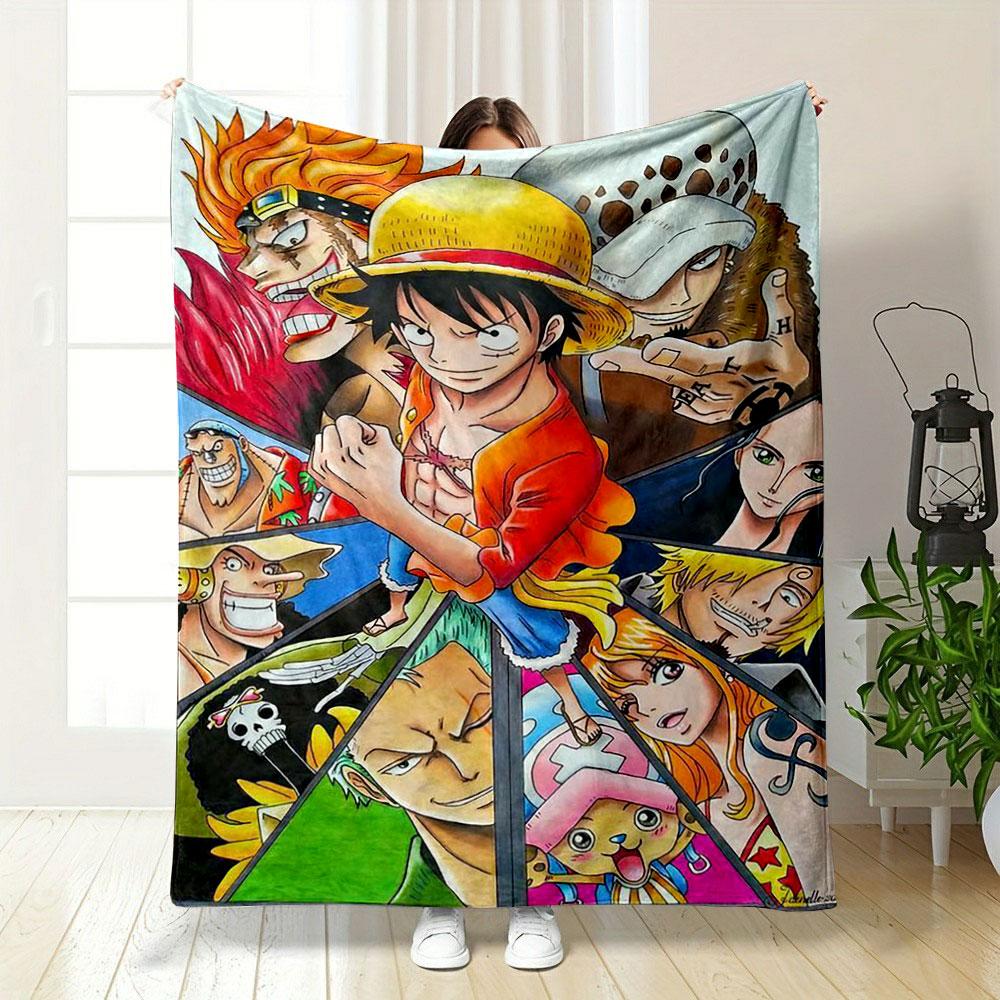 One Piece Anime Characters Blanket bedroom Blanket for Livingroom Couch lunch break Soft Cozy throw for Friend's festival Gift