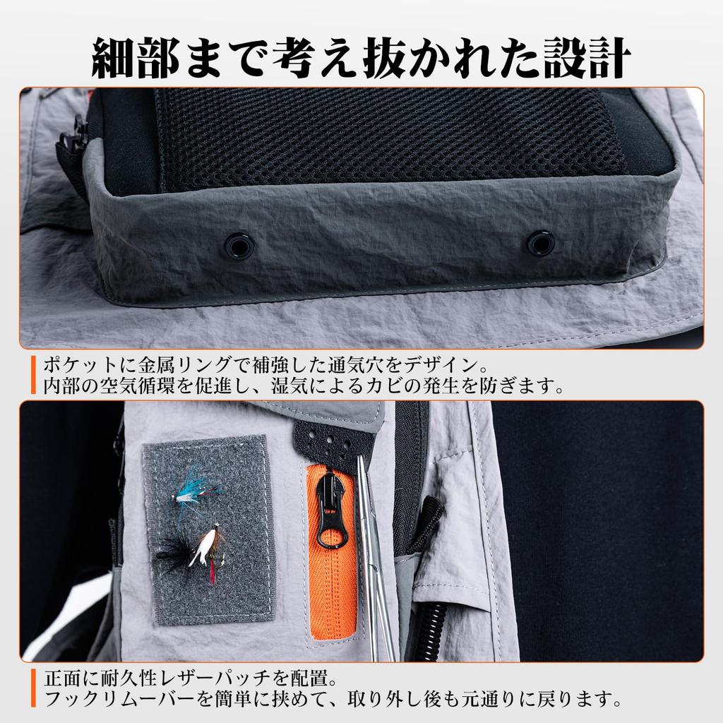 Goture Fishing Mesh Fishing Outdoor Multifunctional One Size Fits All Vest, Vest, Top, Vest, Unisex,