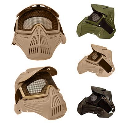 Tactical Airsoft Pro Full Face Mask with Safety Metal Mesh Goggles Protection
