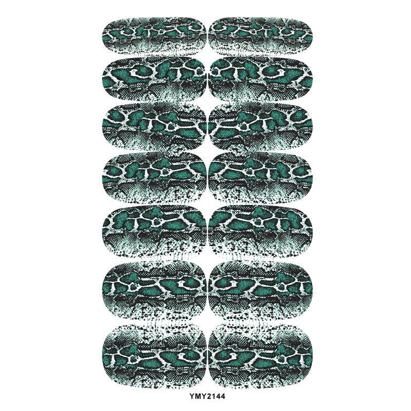 Snake Pattern Waterproof Nail Stickers, European & American Style, Long-Lasting Decals (YMY2141-2151)