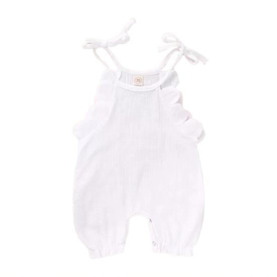 Säuglingsspielanzug, atmungsaktiv, für Neugeborene, Mädchen, mit Rüschen, für den Alltag