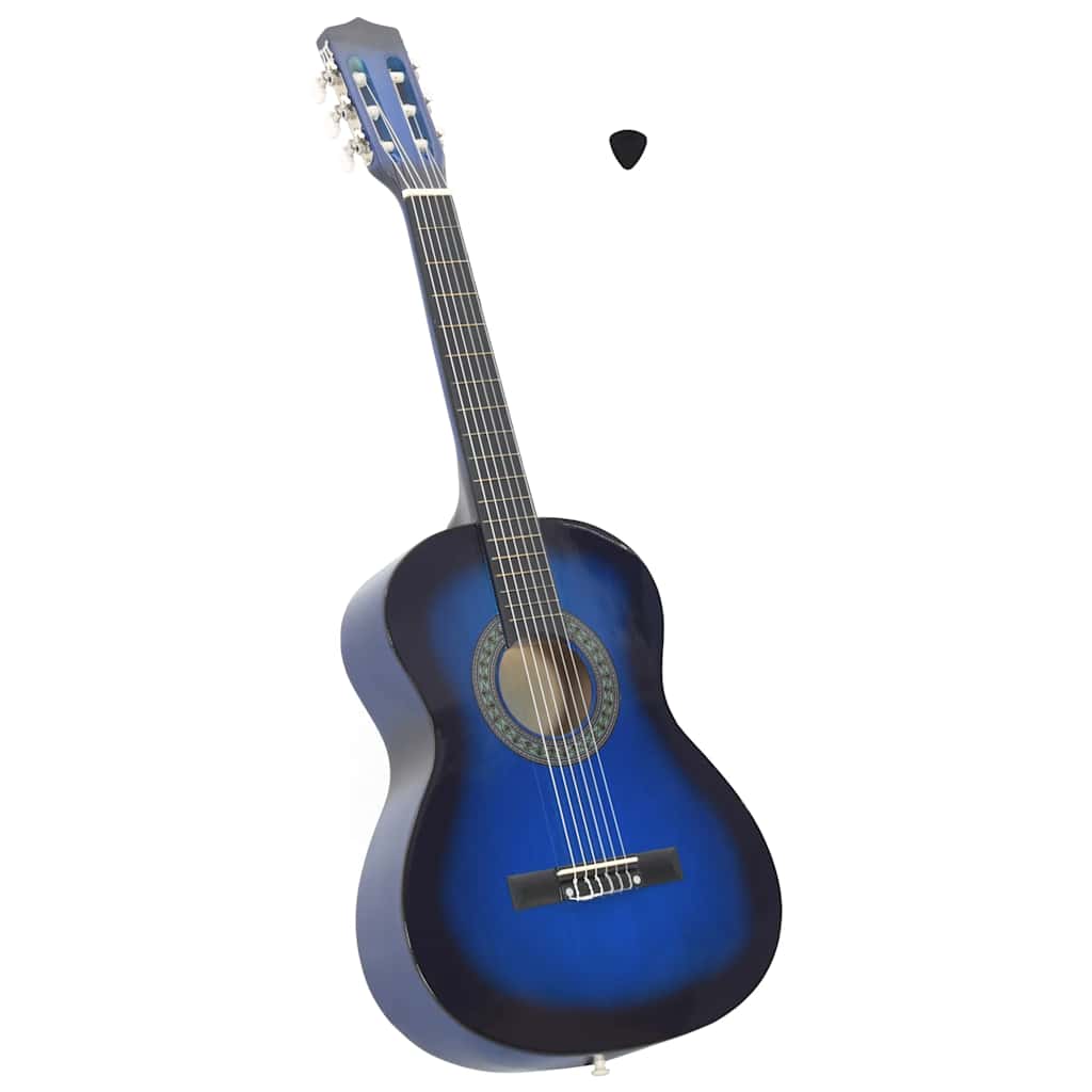 Klassische Gitarre für Anfänger und Kinder Blau 3/4 Größe 36