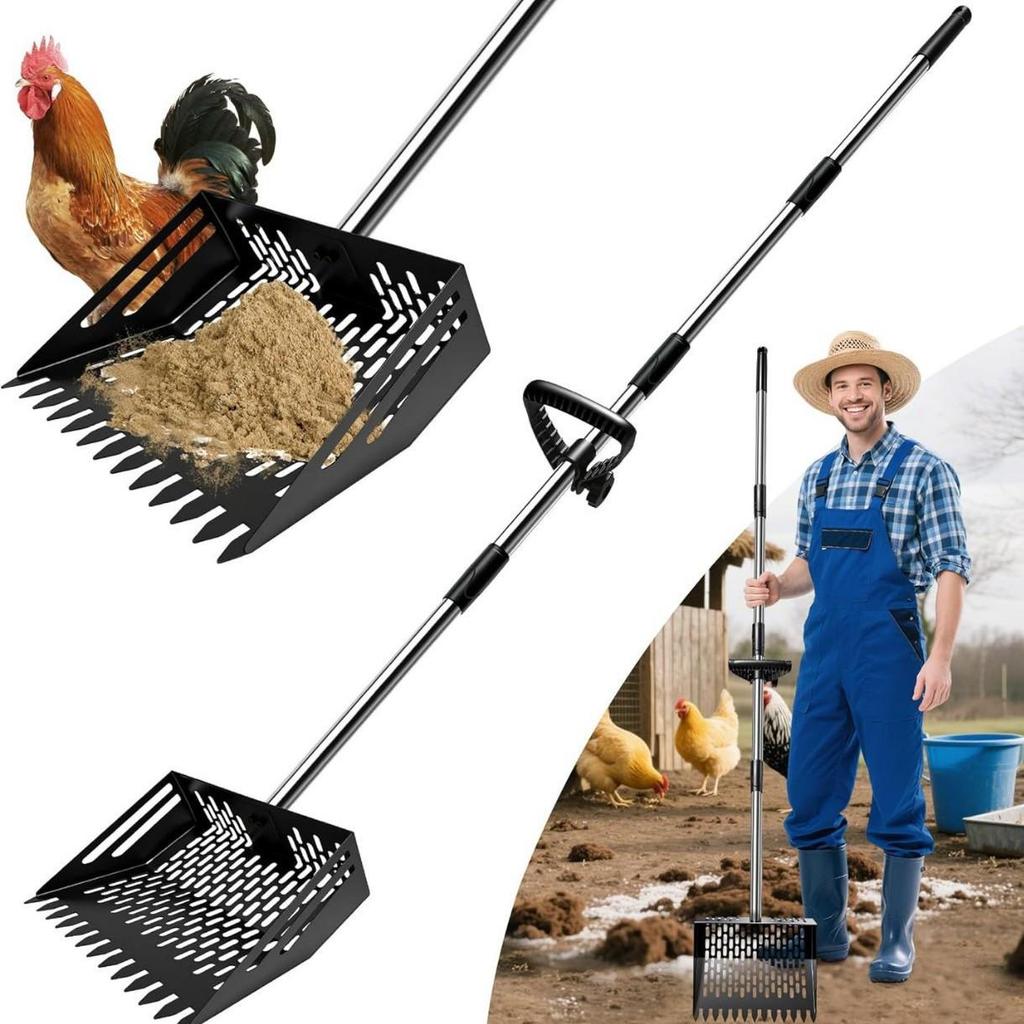 Cross-border Multifunctional Pet Waste Shovel - Adjustable for Cats and Chickens