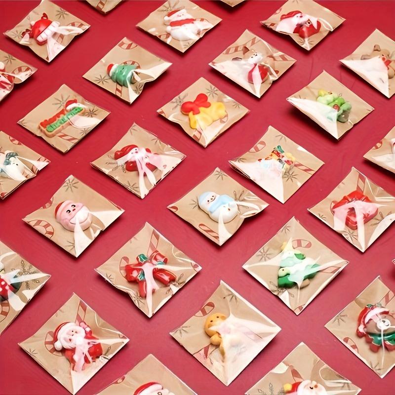 50pcs Mixed Resin Christmas Fridge Magnets, Santa Claus, Snowman, Christmas Tree Decorations In Various Styles for Gift.