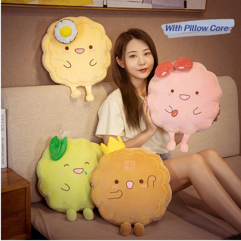 Toy Mooncake Plush Soft Throw Pillow Sofa Cushion Office Nap Midautumn Festival