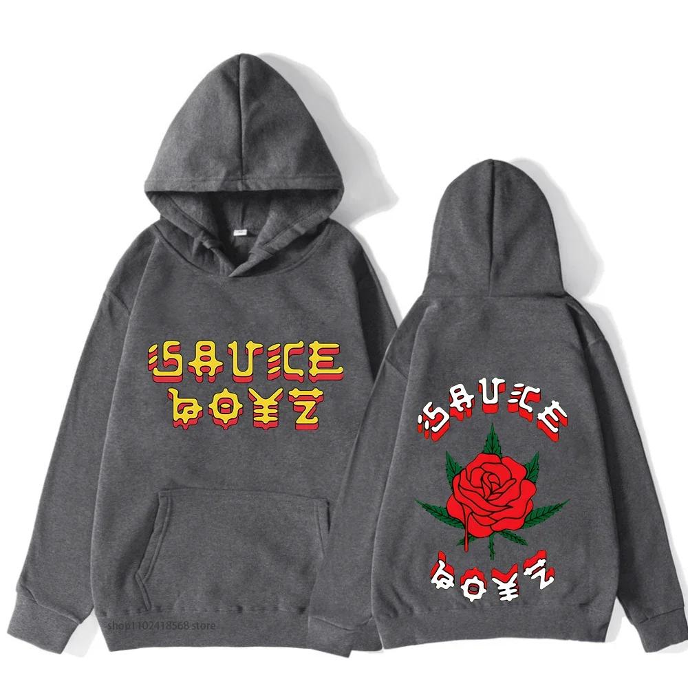 Eladio Carrion Sauce Boyz Hoodies Monarca Harajuku Anime Lässig Kawaii Manga Sweatshirts Cartoon Kleidung Damen Streetwear