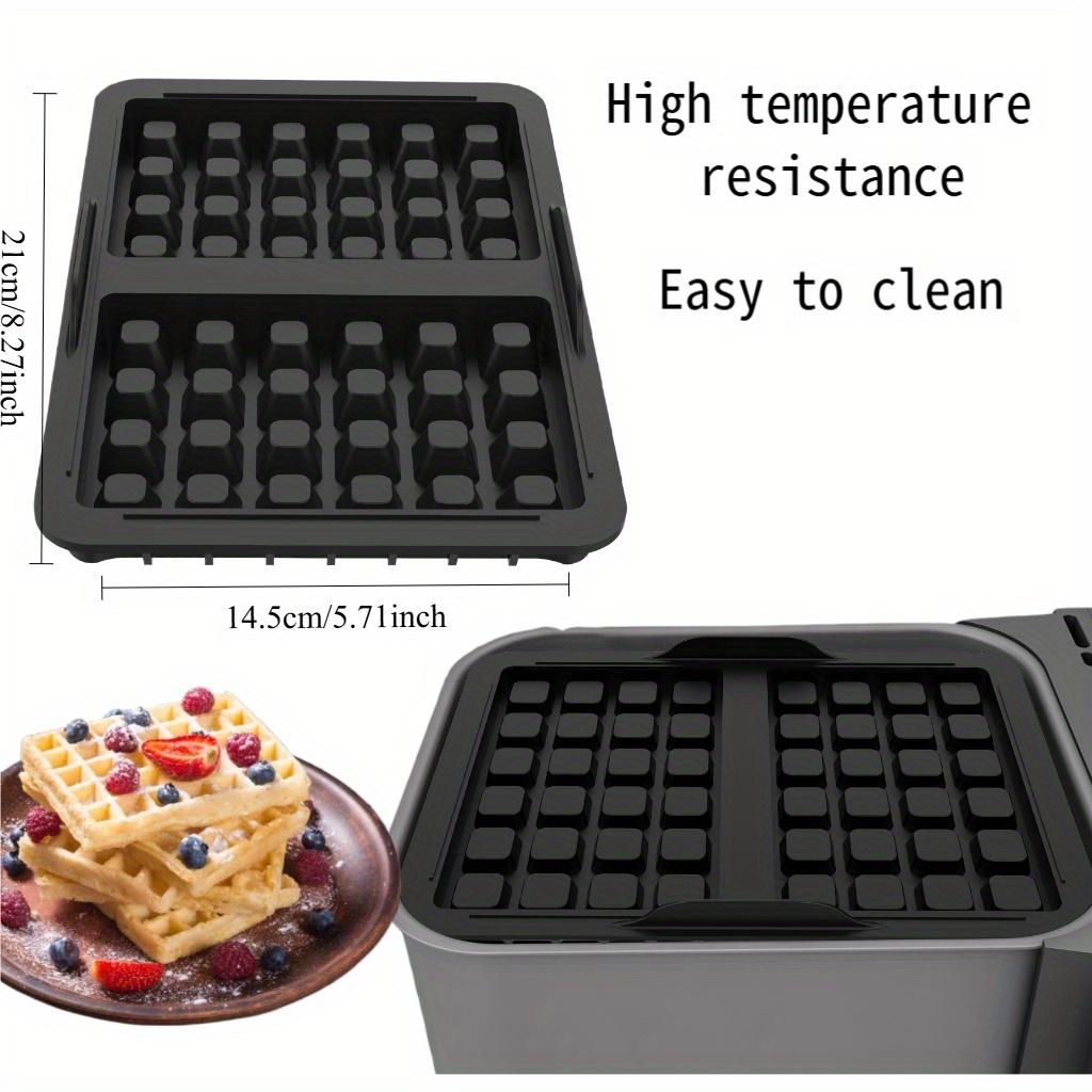 Waffle Mold Non-stick Reusable Silicone Air Fryer Liner Compatible with Ninja Versatile Accessories for Various Air Fryer Pad
